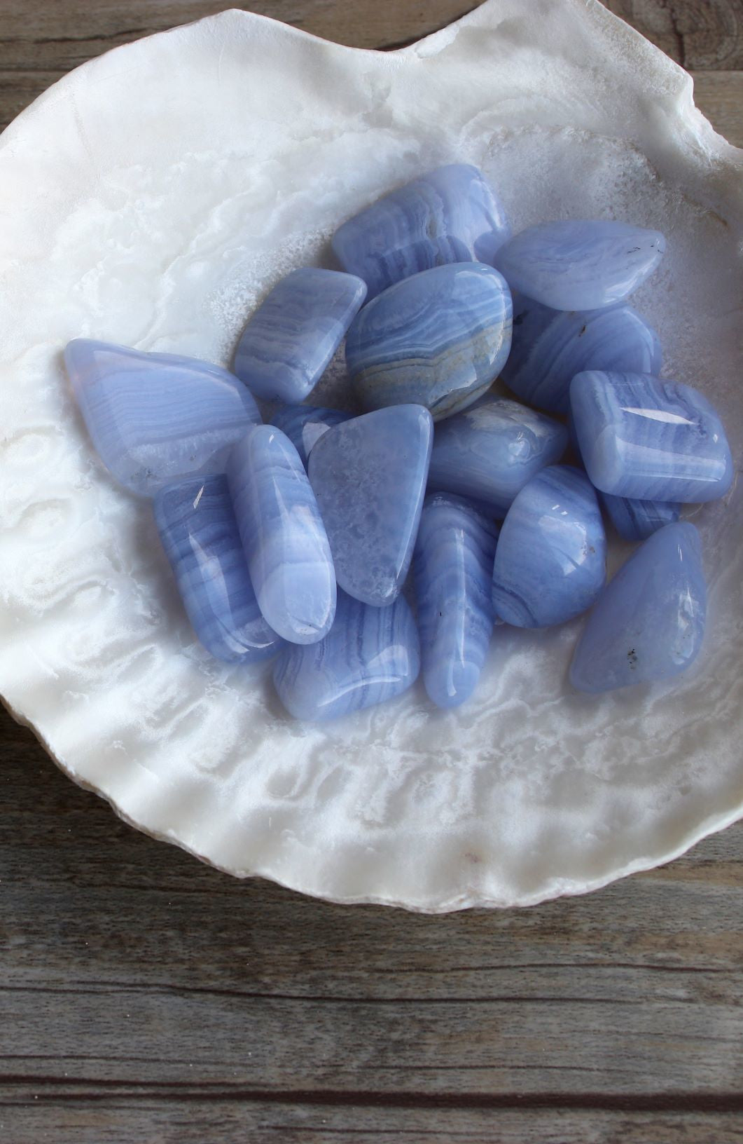 Blue Lace Agate Tumbled Stone
